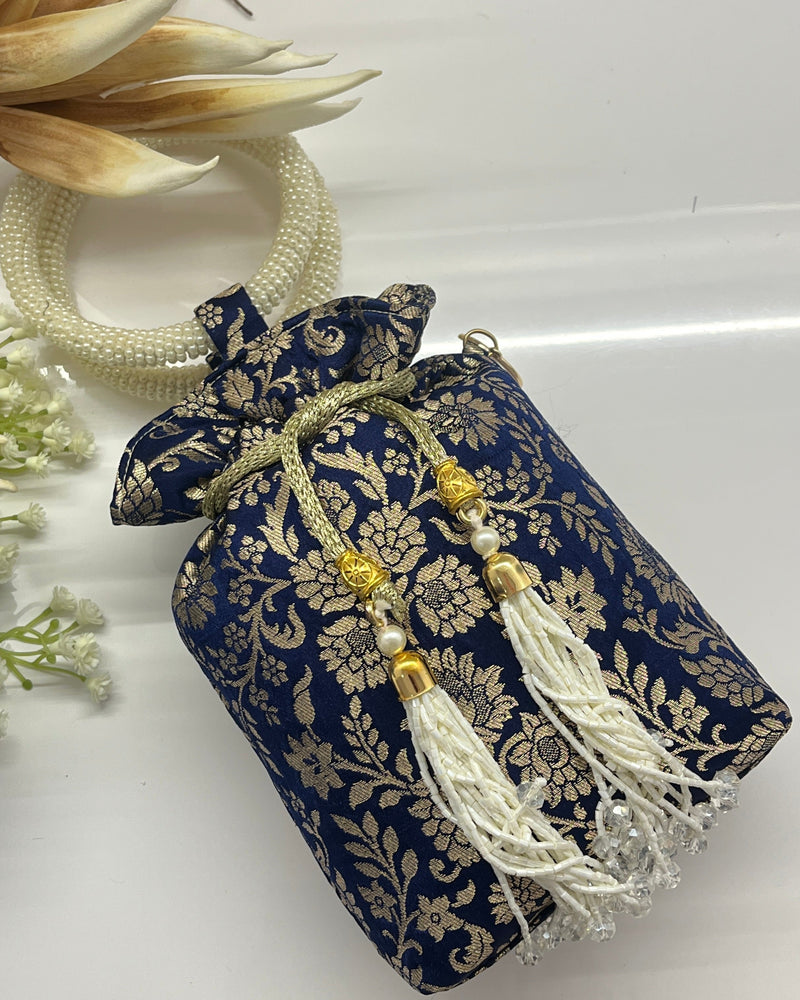 Banarasi Blue Potli