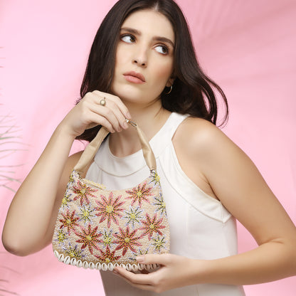 Kashida Boho Mini Off-white Handbag