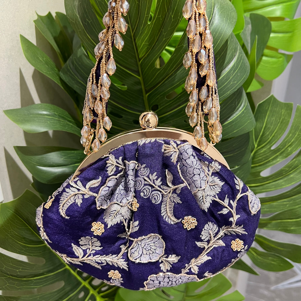Banarasi Blue Purse