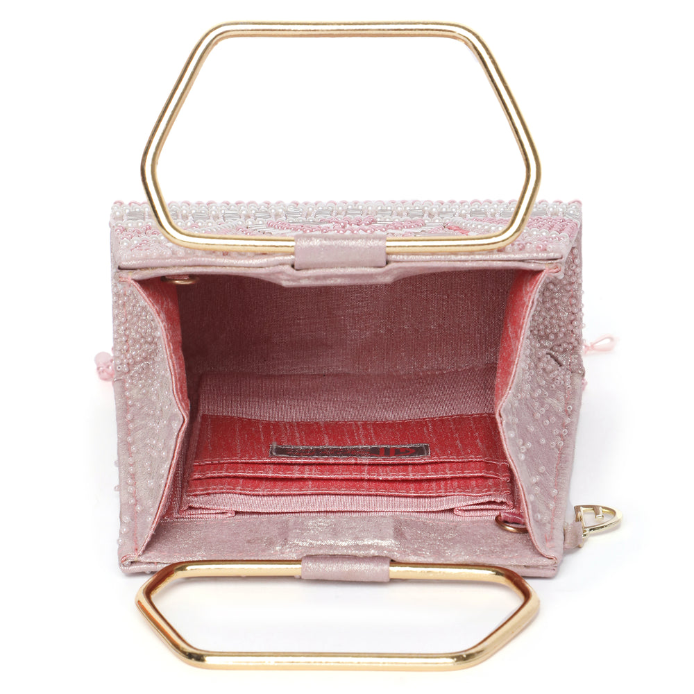 Demi Pink Embellished Handbag