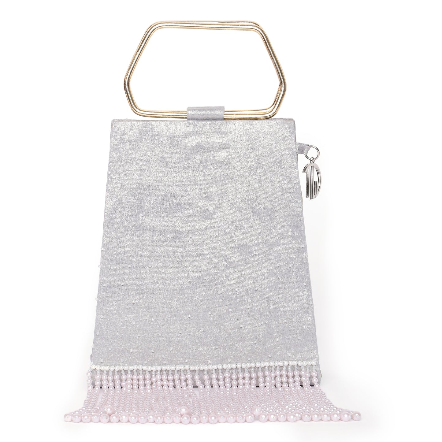 Demi Silver Embellished Handbag