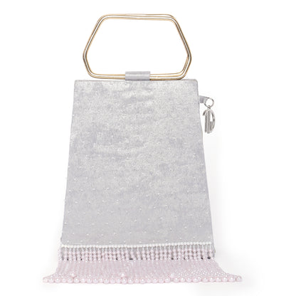 Demi Silver Embellished Handbag