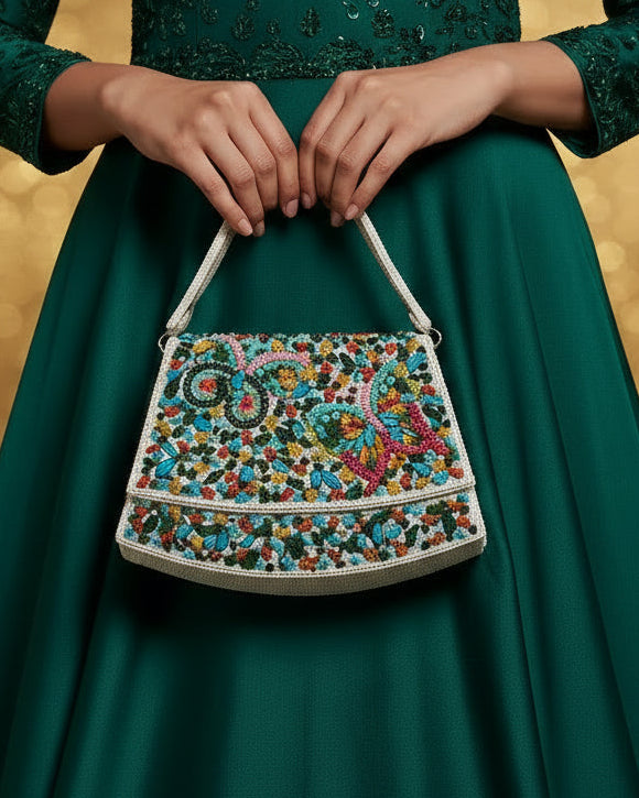 Elara White Handbag