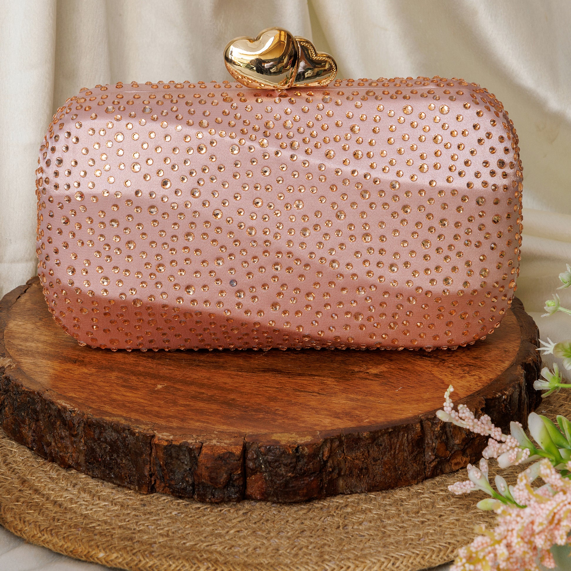 Esabelle Pink Capsule Clutch