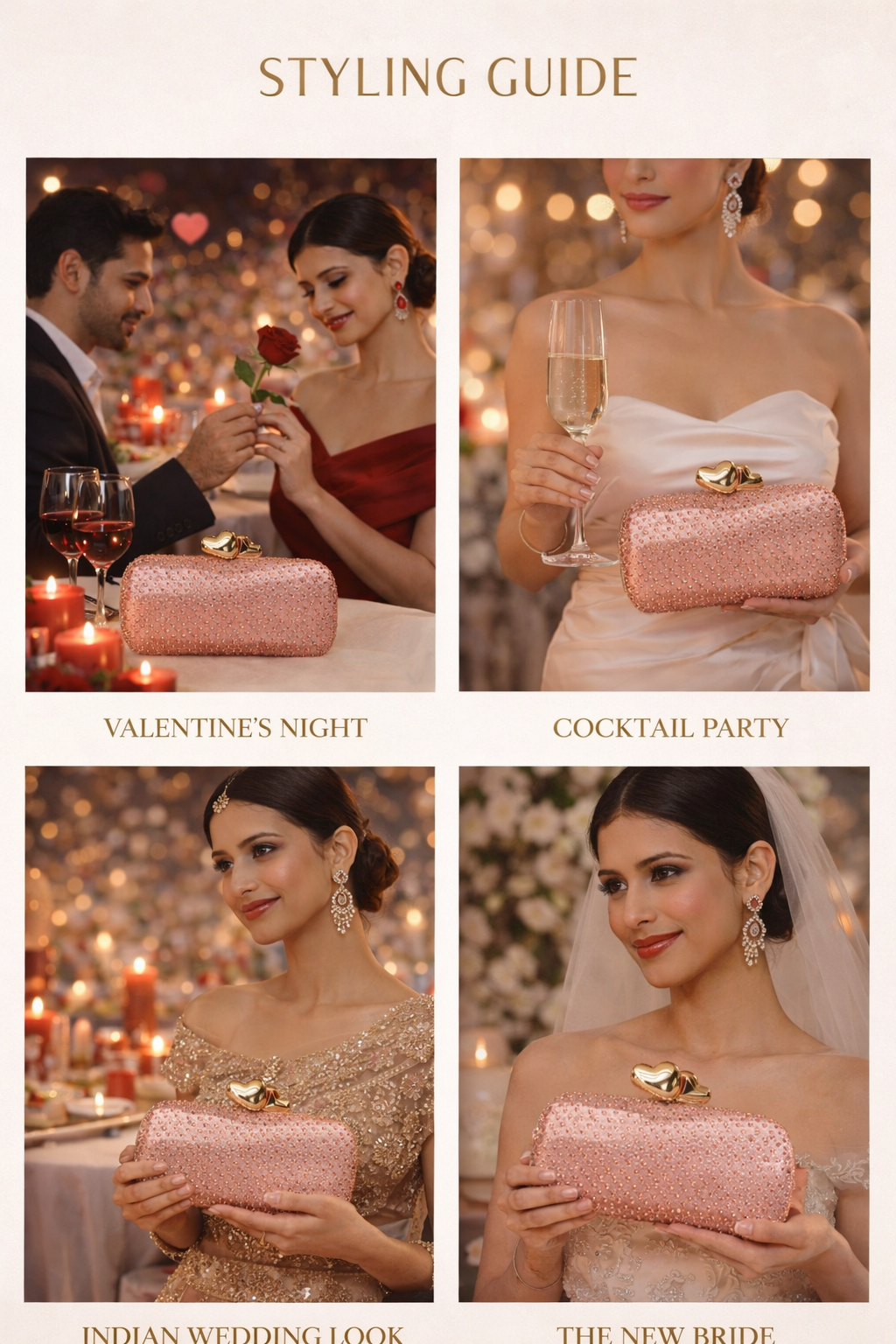 Esabelle Pink Capsule Clutch