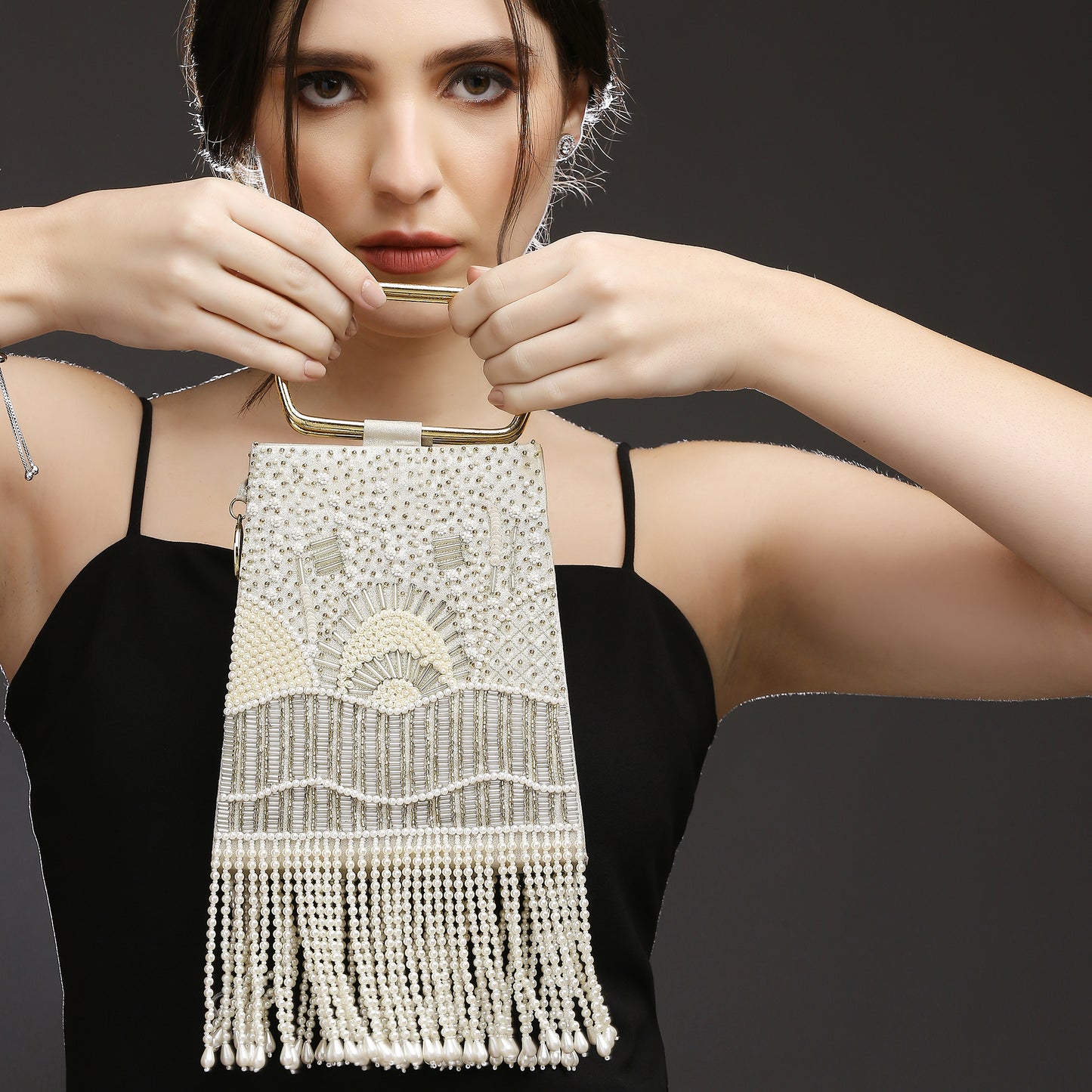 Demi Gold Embellished Handbag