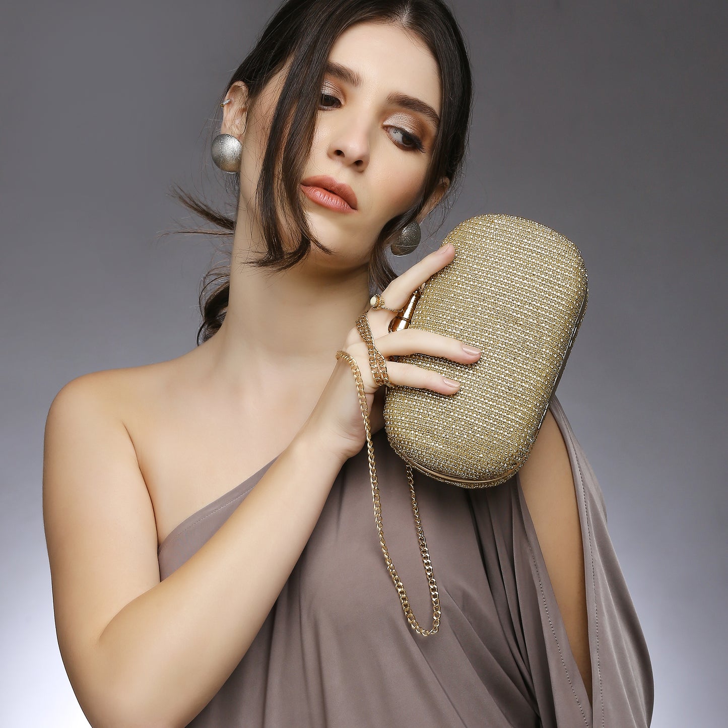 Juniper Gold embellished clutch