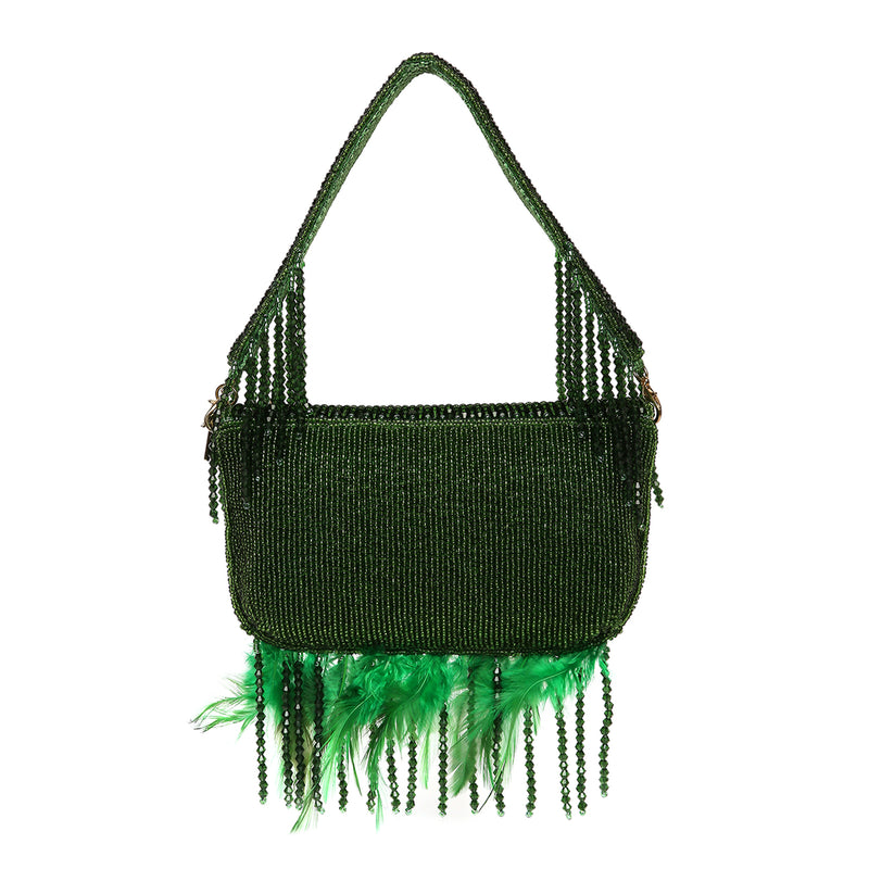 Annie Green Fur Clutch Bag