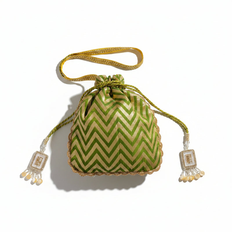 Silk Green Potli