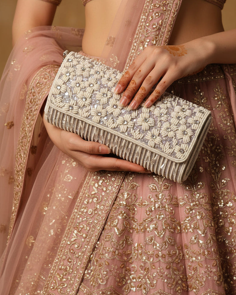Anna Grey Cylindrical Clutch Bag