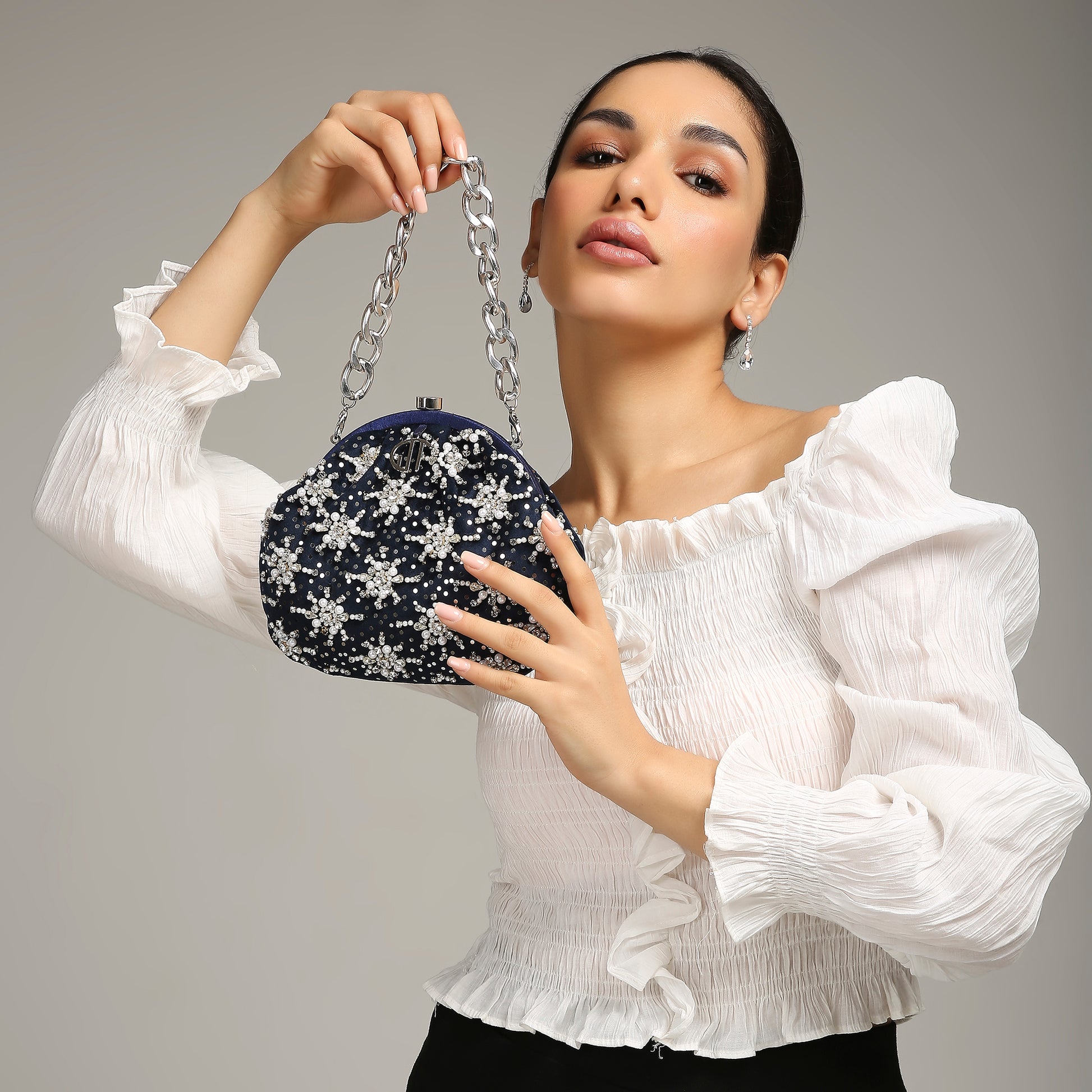 Heer Blue Purse handbag