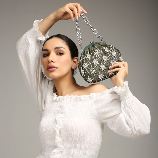 Heer Green Purse handbag