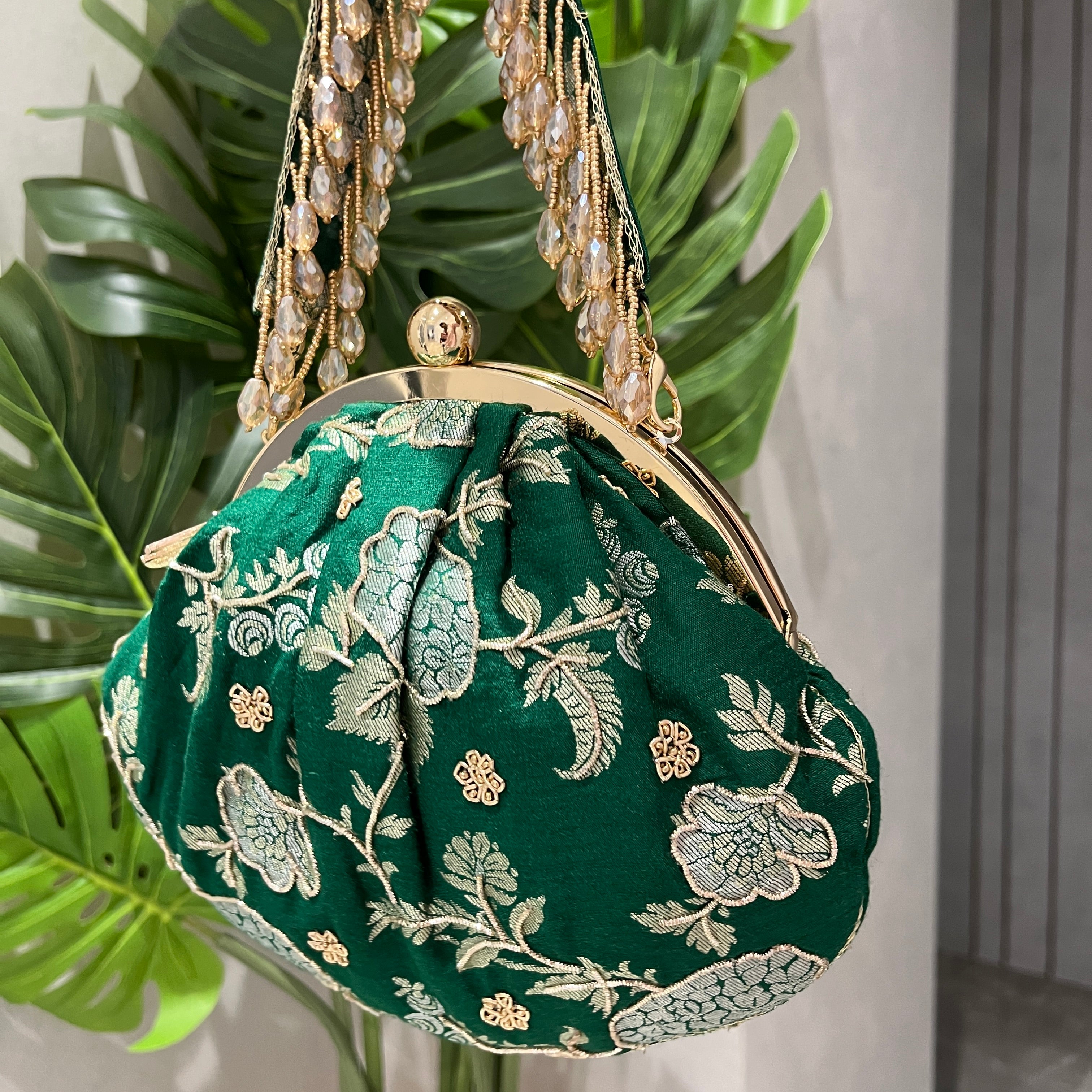 Banarasi Green Purse Quirky Tales