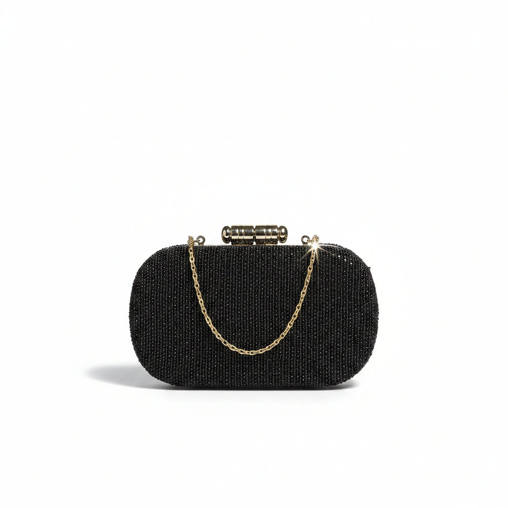 Juniper Black Embellished clutch