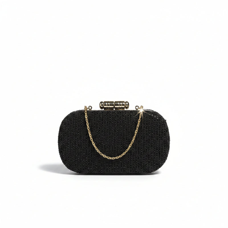 Juniper Black Embellished clutch