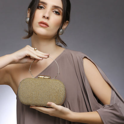 Juniper Gold embellished clutch