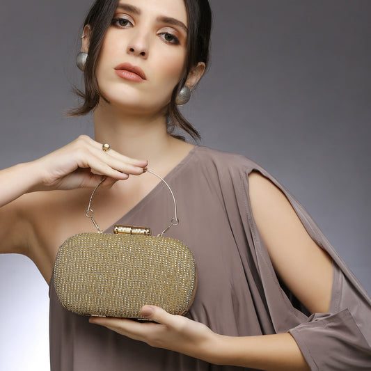 Juniper Gold embellished clutch