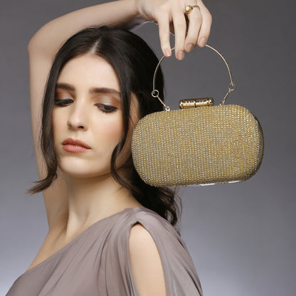 Juniper Gold embellished clutch