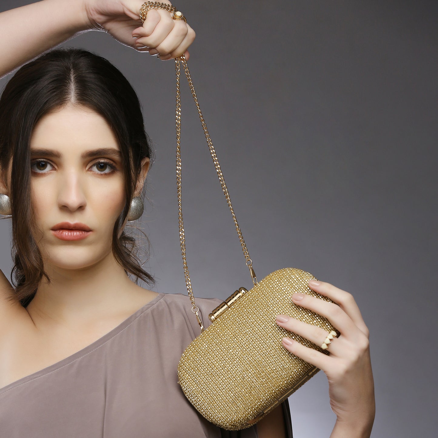 Juniper Gold embellished clutch