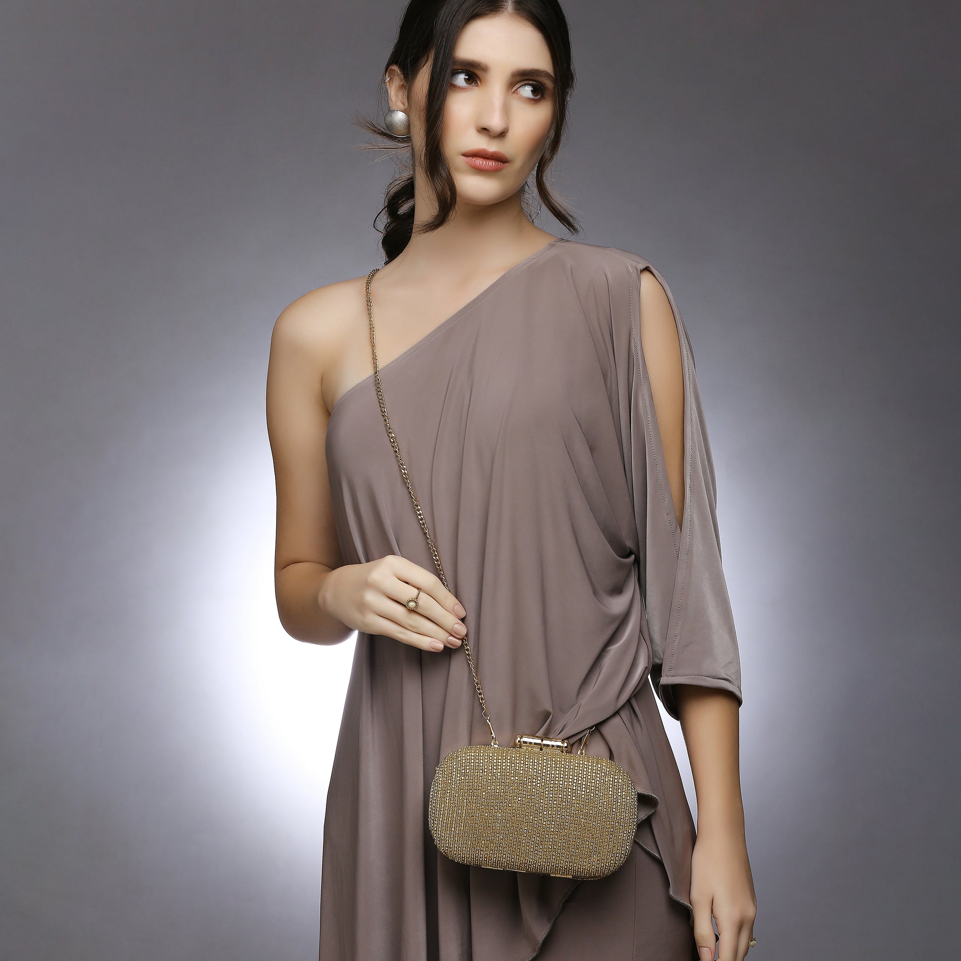 Juniper Gold embellished clutch