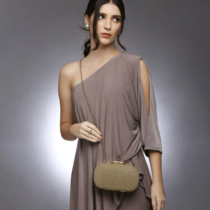 Juniper Gold embellished clutch