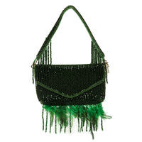 Annie Green Fur Clutch Bag