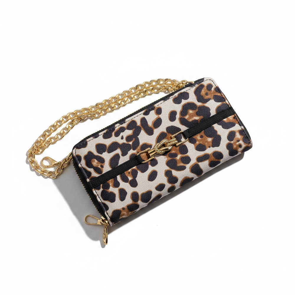 Leopard Print Offwhite Wallet