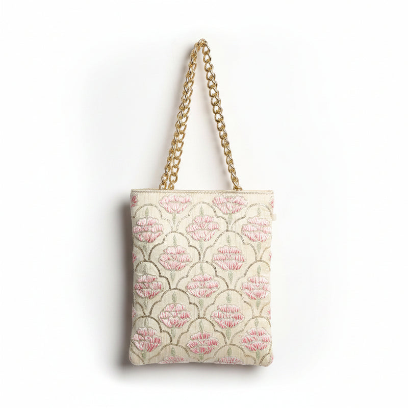 Offwhite Lotus Pita work handbag