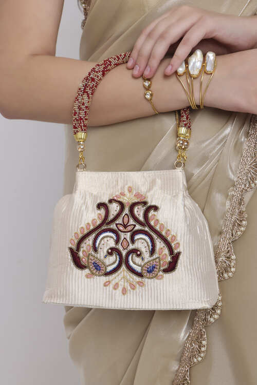 Mayura White Handbag