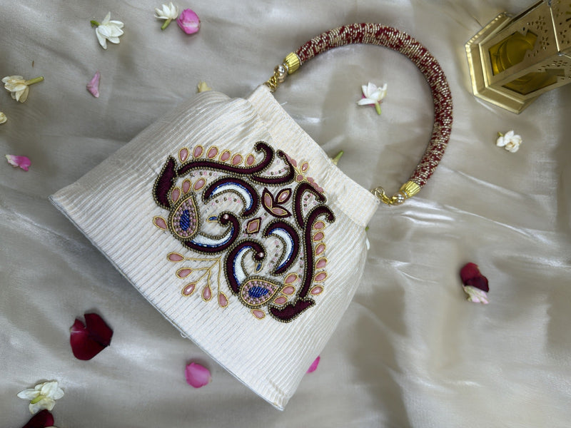 Mayura White Handbag