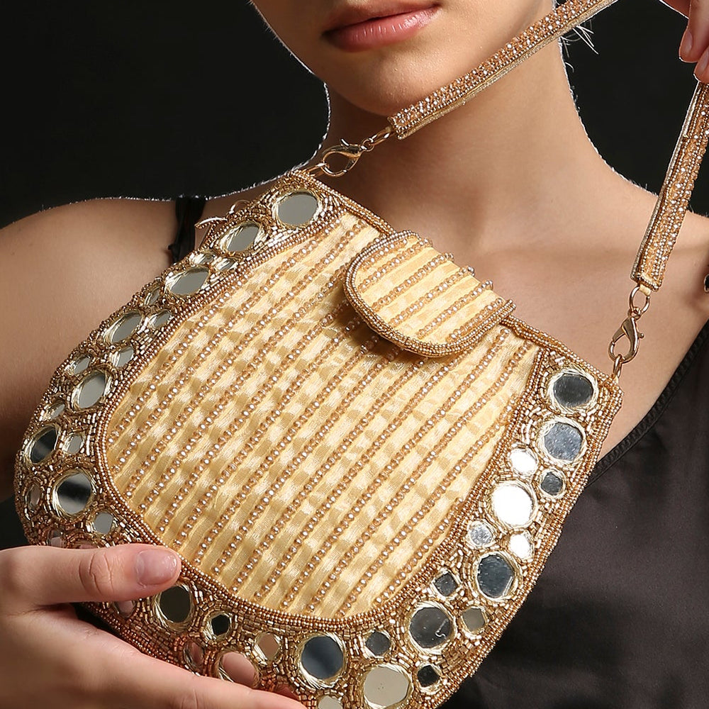 Mirror Gold Mini Handbag