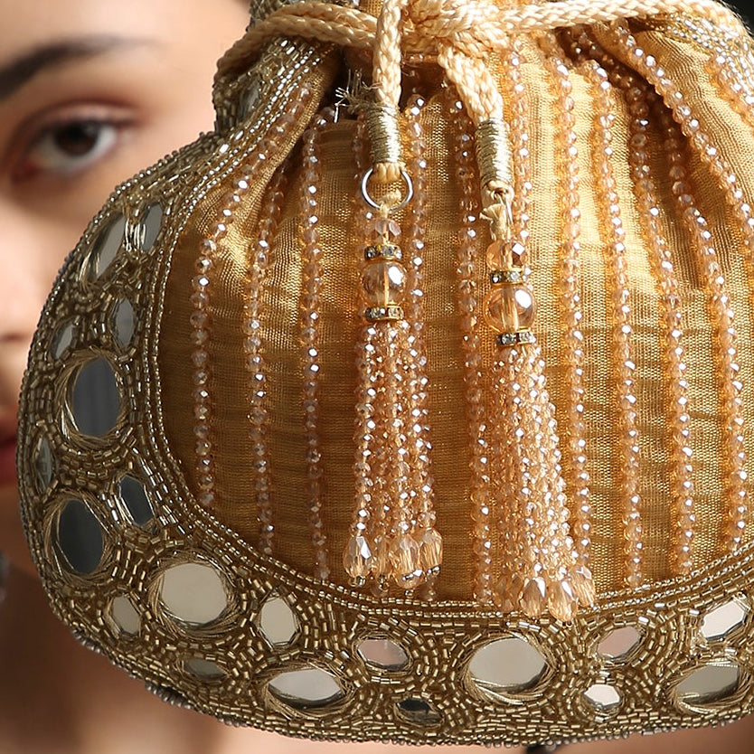 Mirror Gold-Silver Potli
