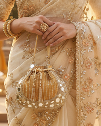 Mirror Gold-Silver Potli