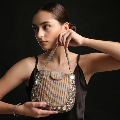 Mirror Rose Gold Mini Handbag