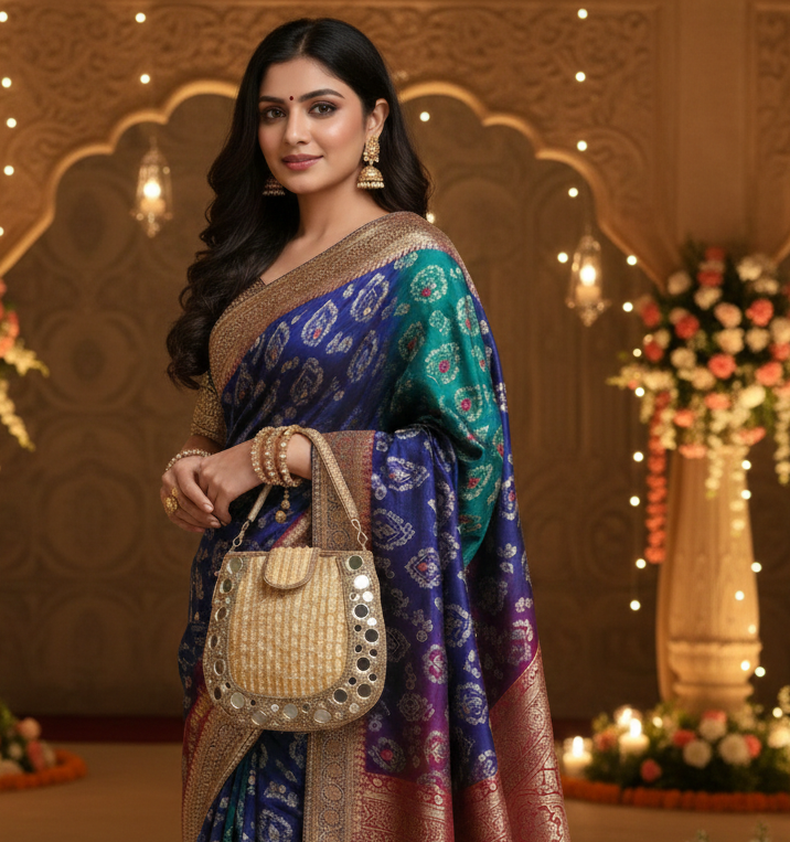 Mirror Gold Mini Handbag