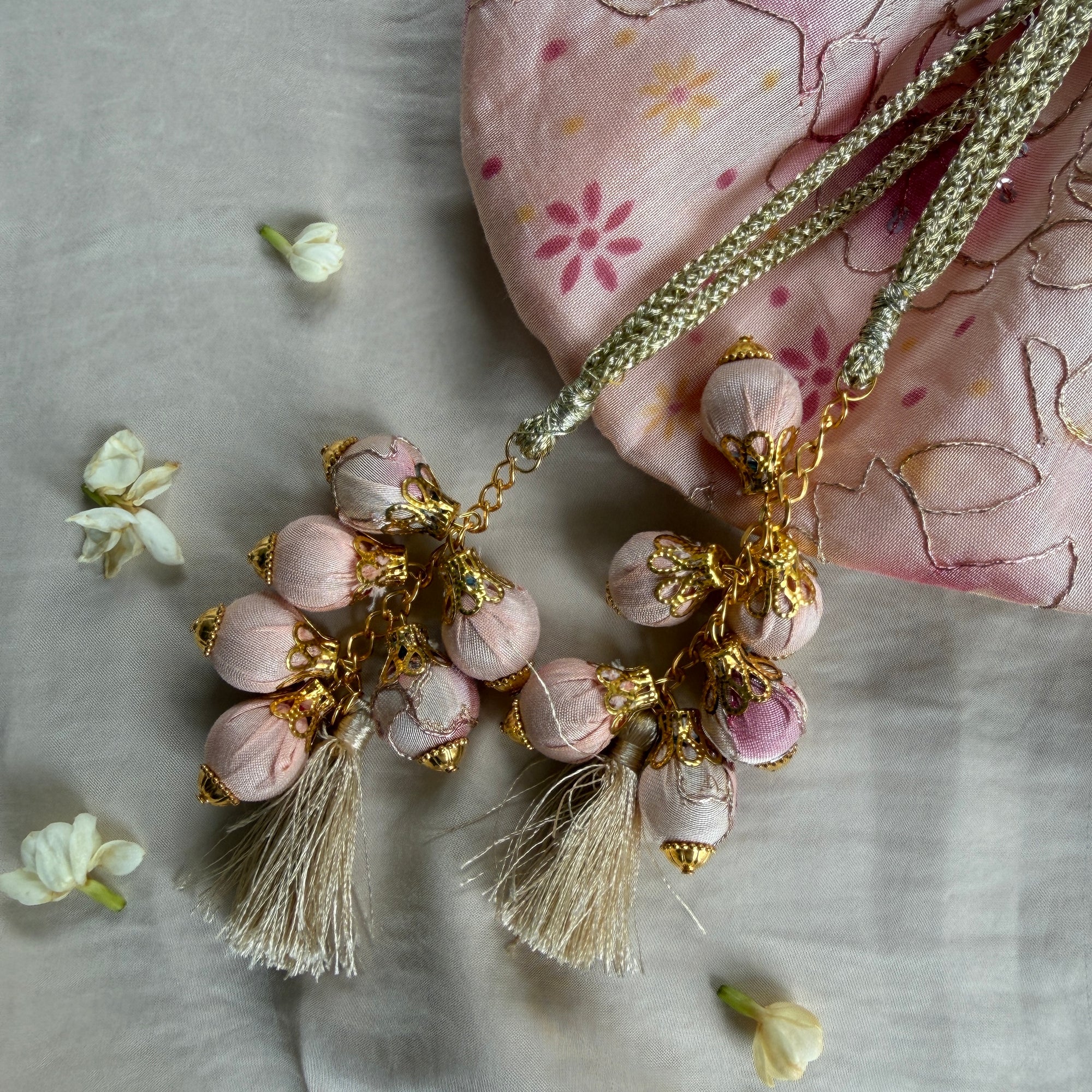 Multi Colour Floral Mirror Work Strap Potli