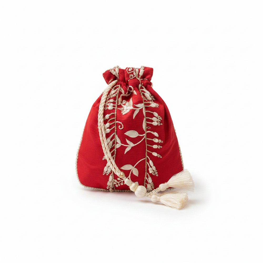 Parizaad Red Potli with Strap