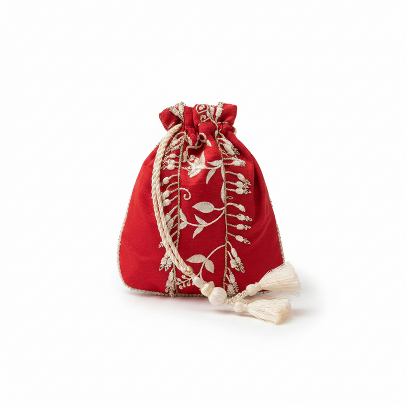Parizaad Red Potli with Strap