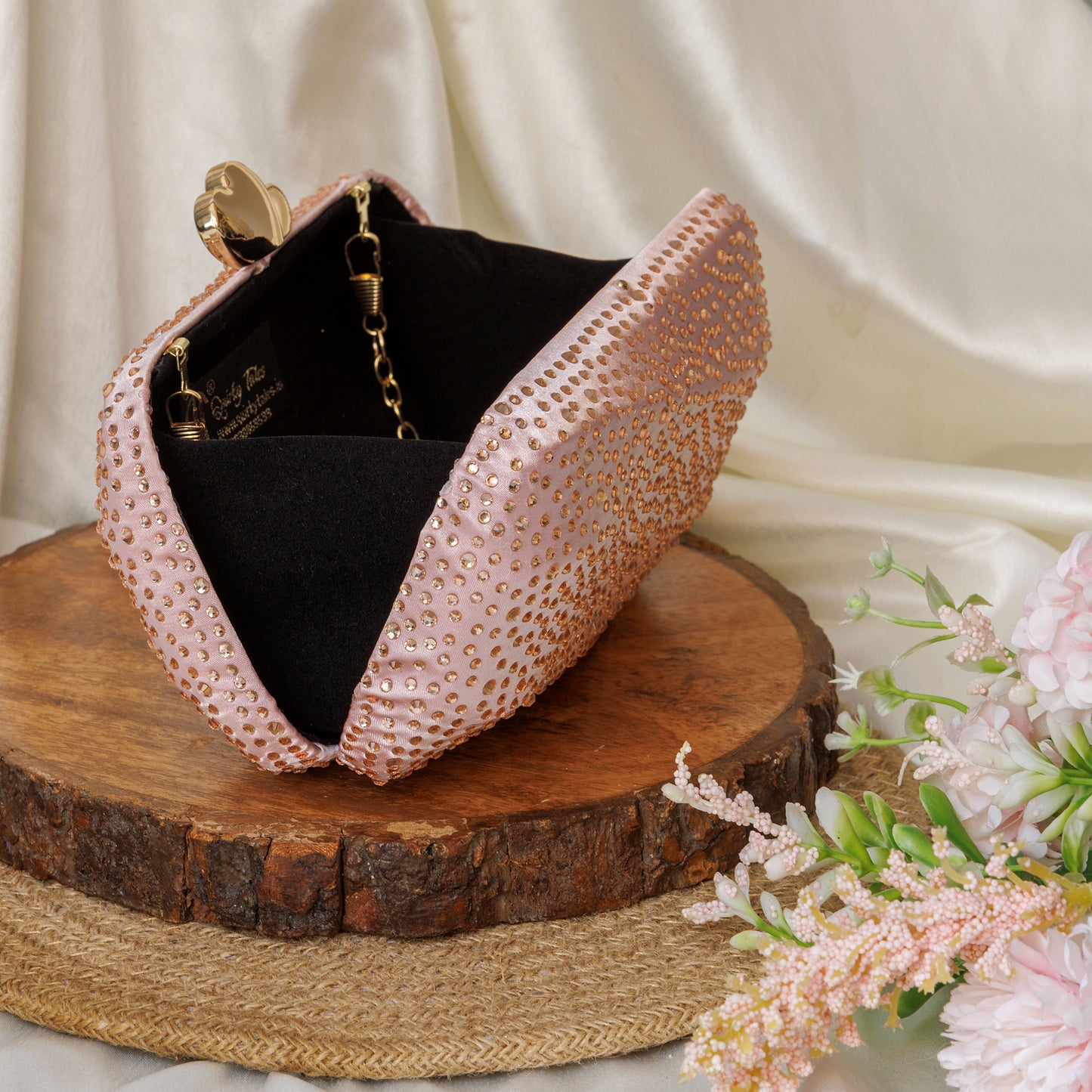 womens pink clutch bag