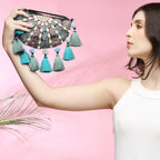 Luna Black Halfmoon clutch