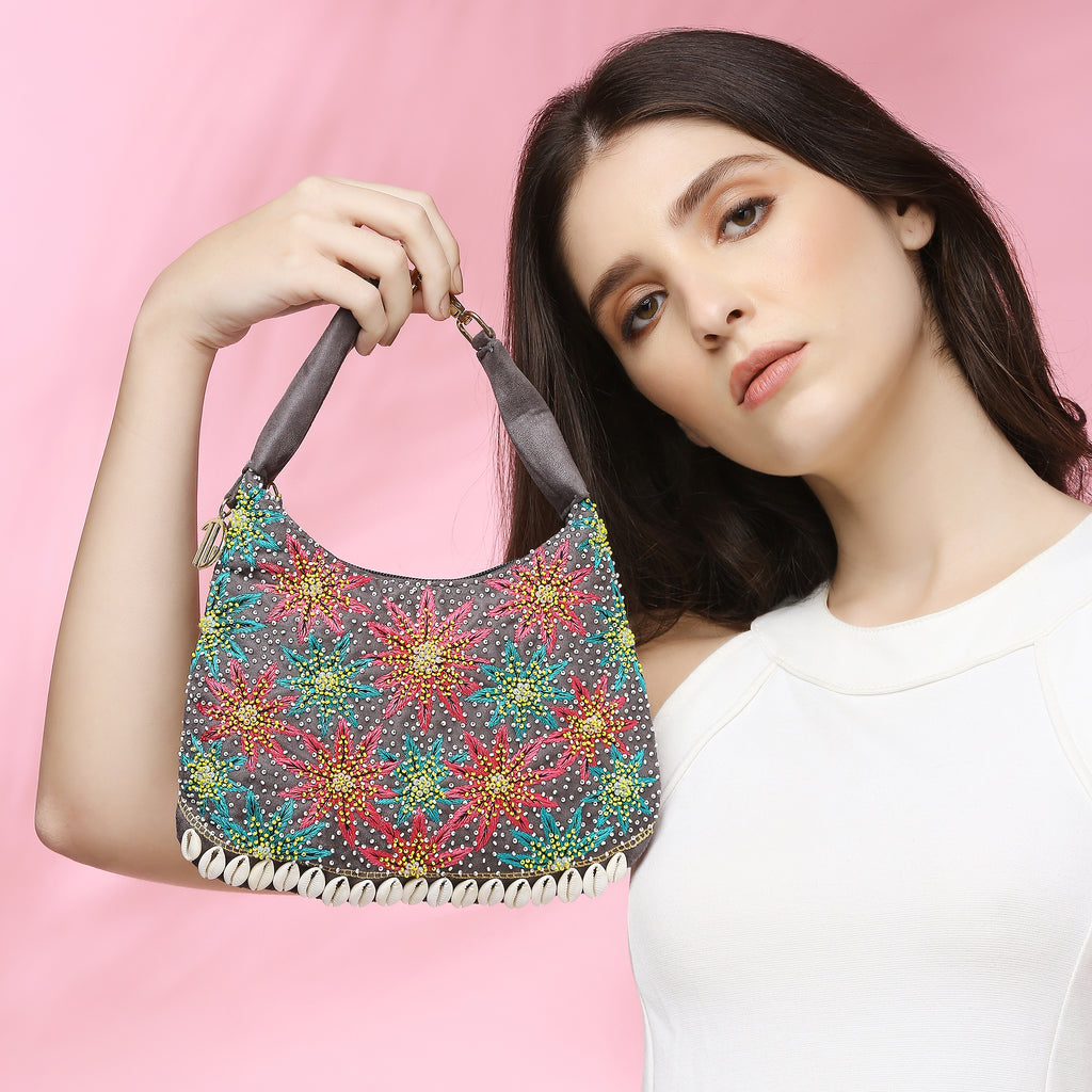 Clara Hobo Grey Bag