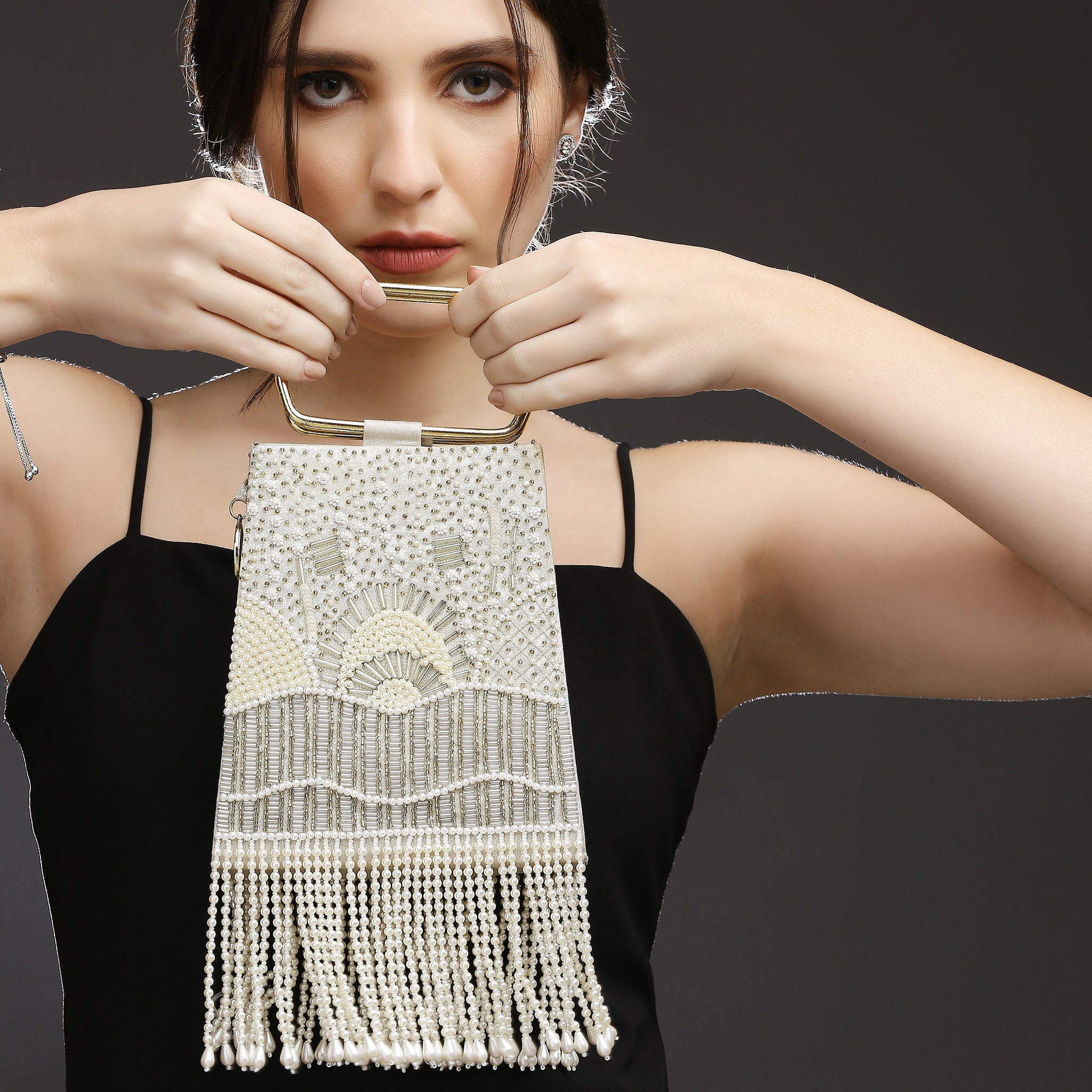 Demi Gold Embellished Handbag