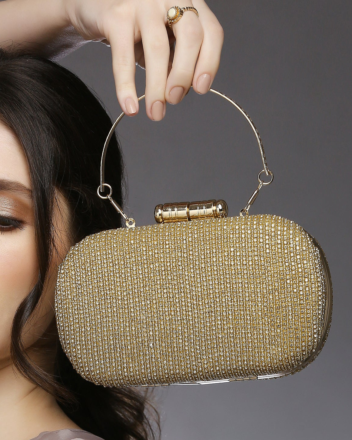 Juniper Gold embellished clutch