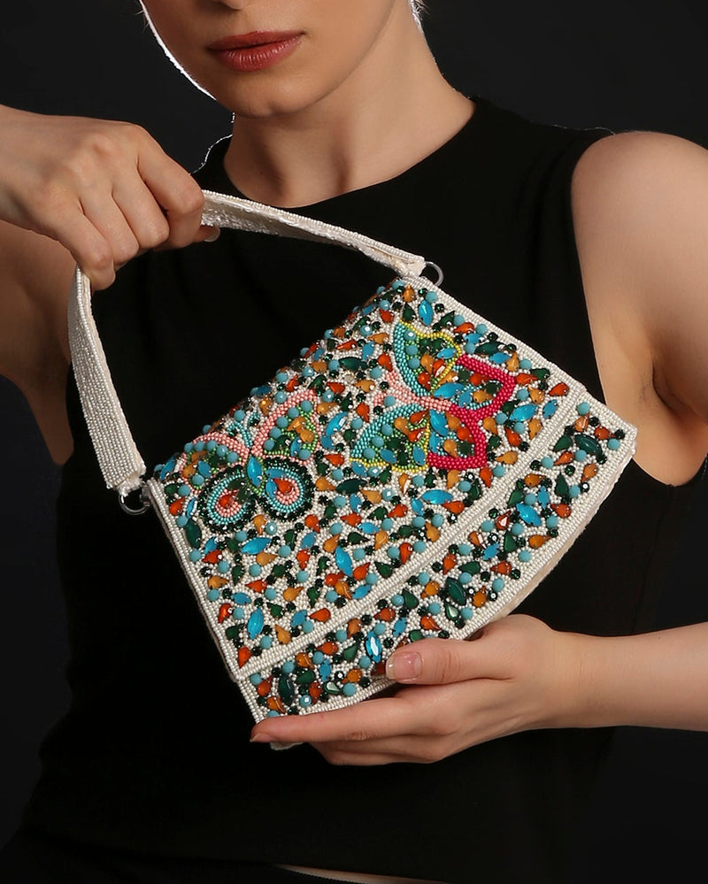 Elara White Handbag