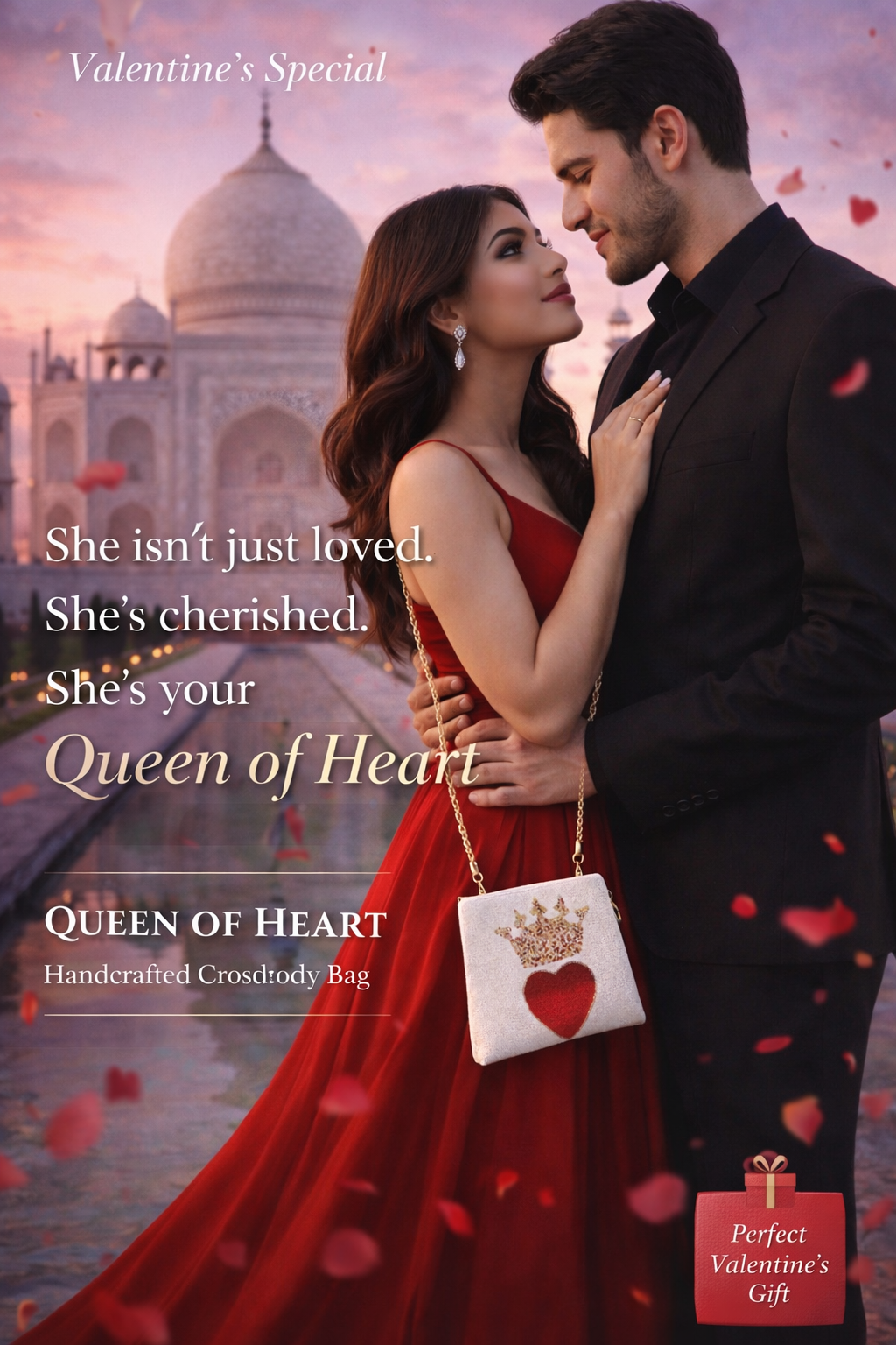 'Queen of Heart' Ivory Clutch