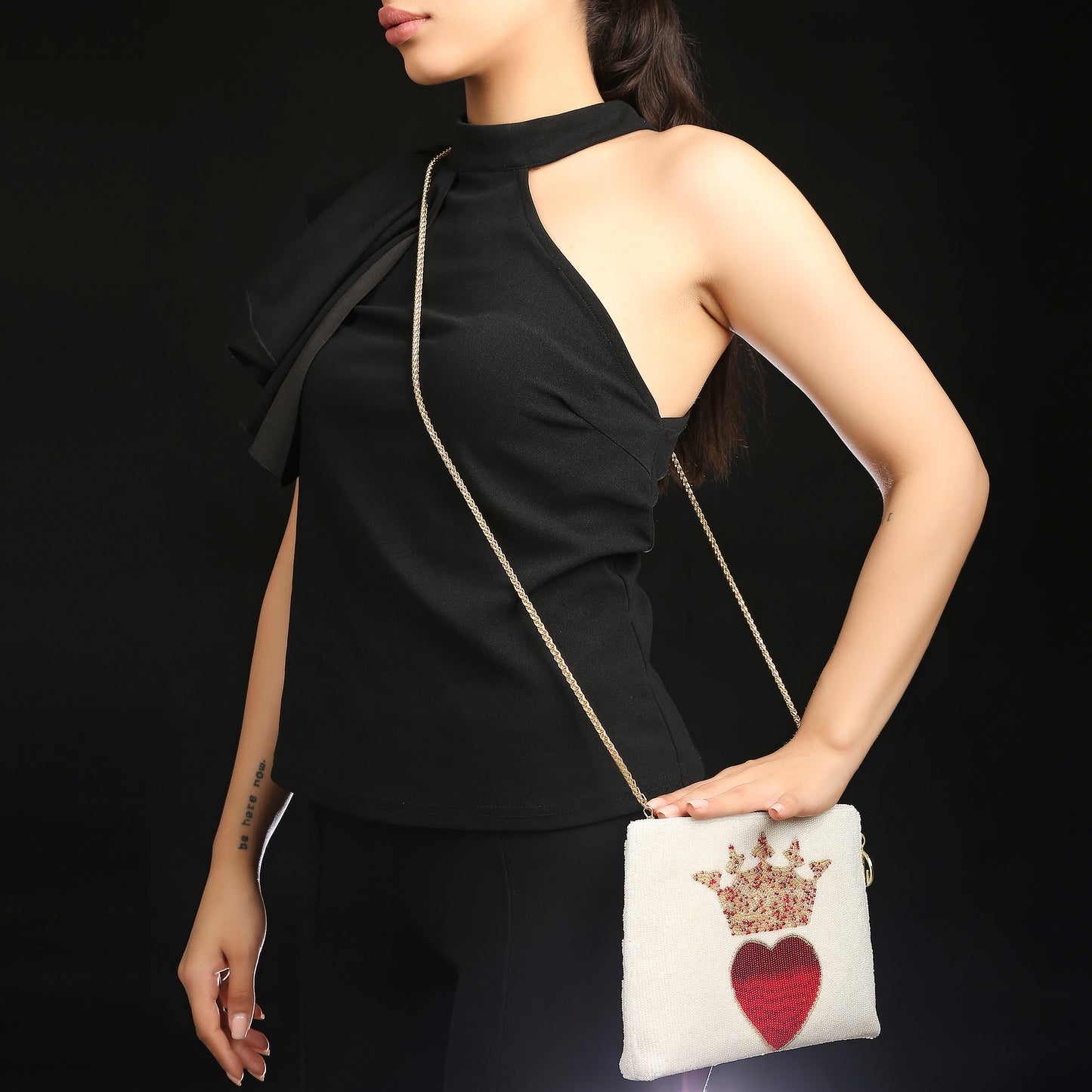 'Queen of Heart' Ivory Clutch
