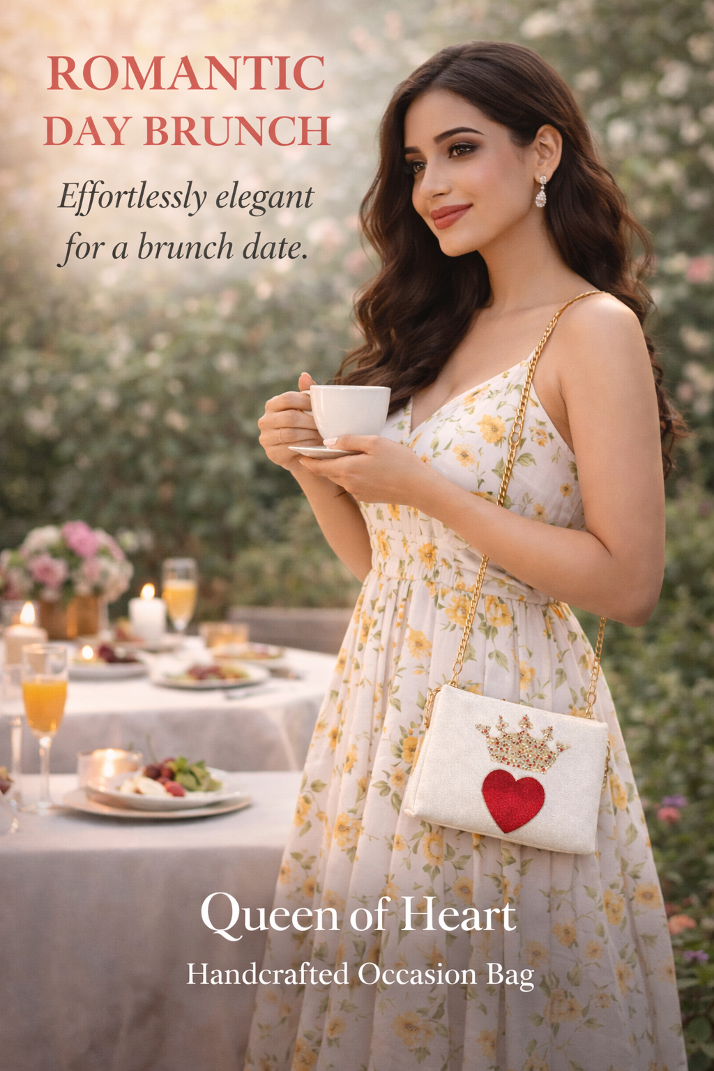 'Queen of Heart' Ivory Clutch