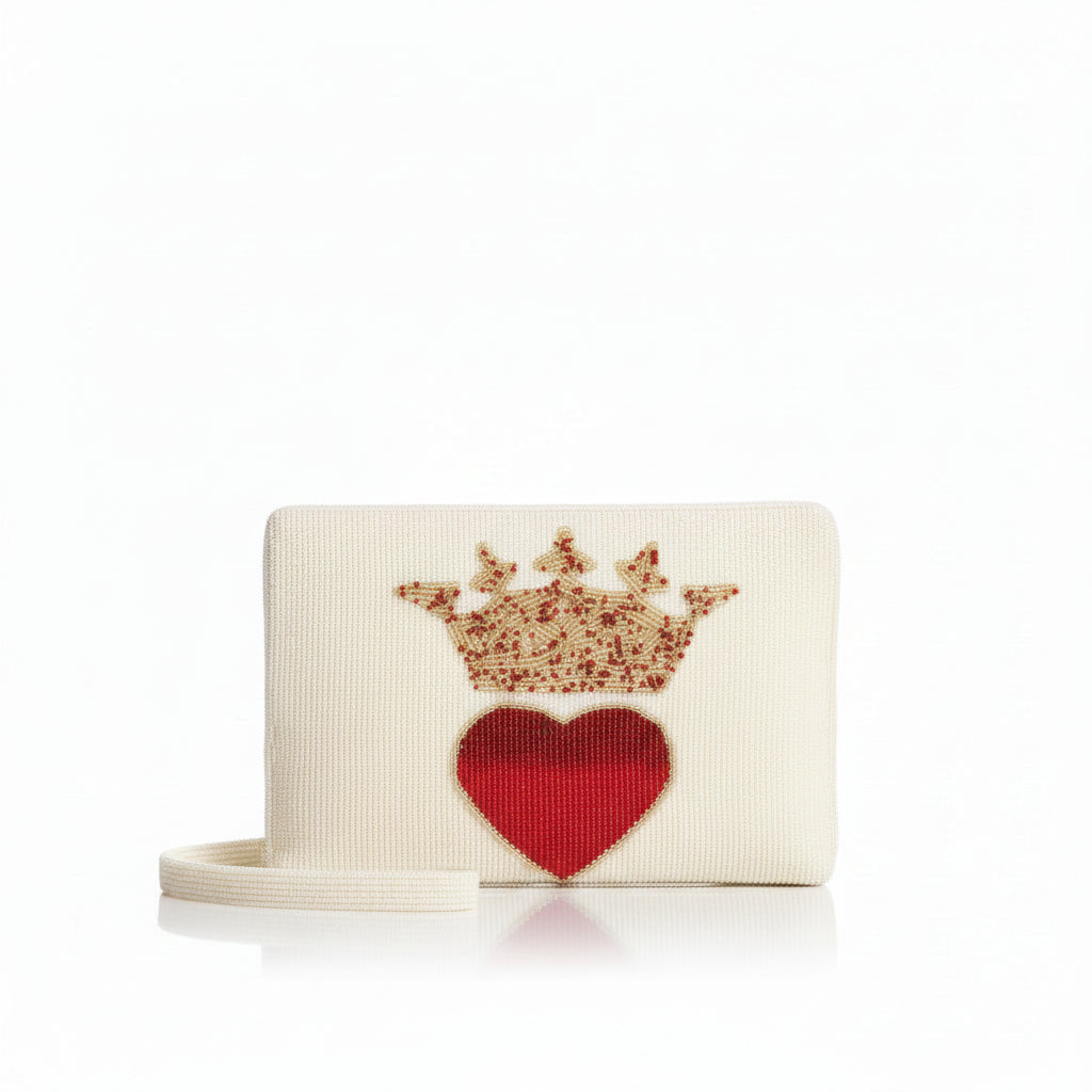 'Queen of Heart' Ivory Clutch
