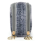 BLACK CROC PRINT SUNGLASS COVERS