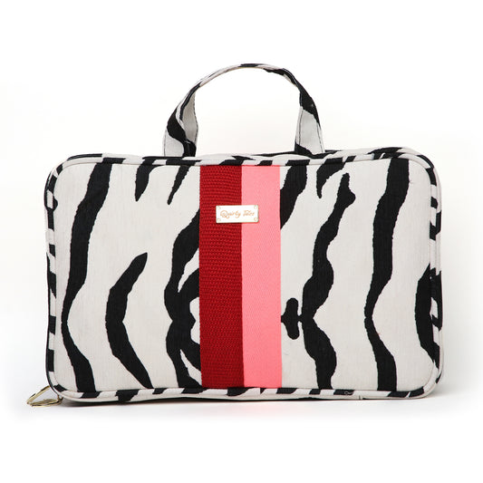 BLACK WHITE ZEBRA PRINT ORGANISER